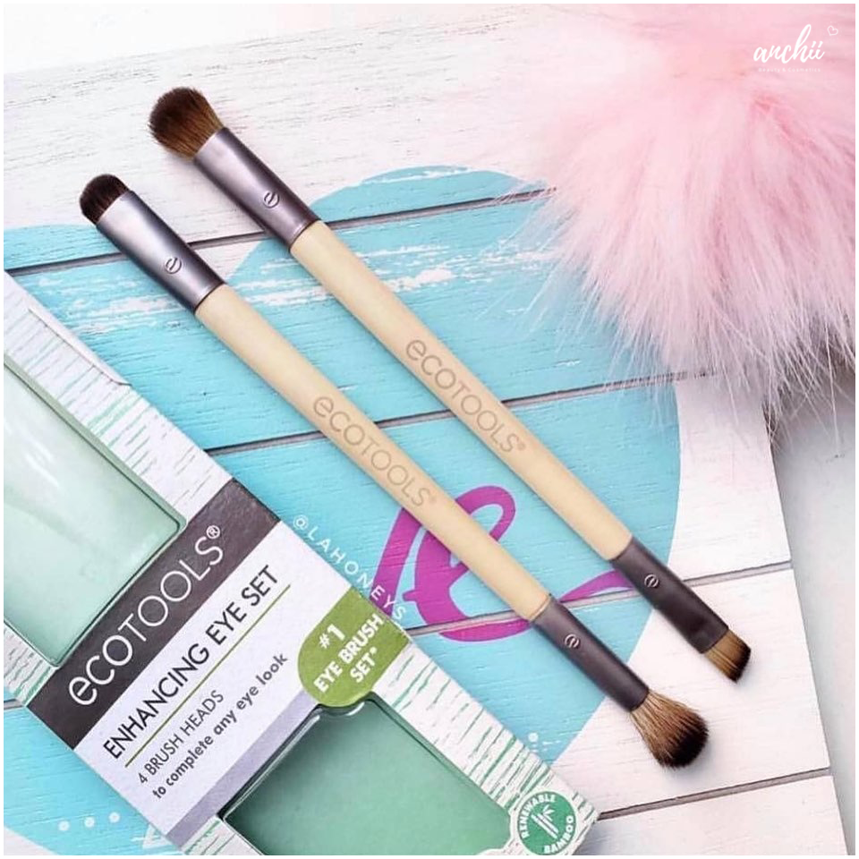 [TOP 1 UY TÍN] Cọ Mắt Ecotools Eye Enhancing Duo Brush Set Define Blend & Smudge Eyeshadow & Liner