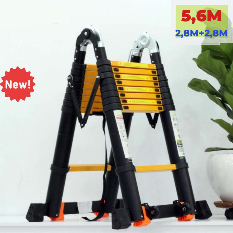 Thang nhôm rút đôi (Chữ A: 2,8m; Chữ I: 5,6m) Sumika SKS560D New