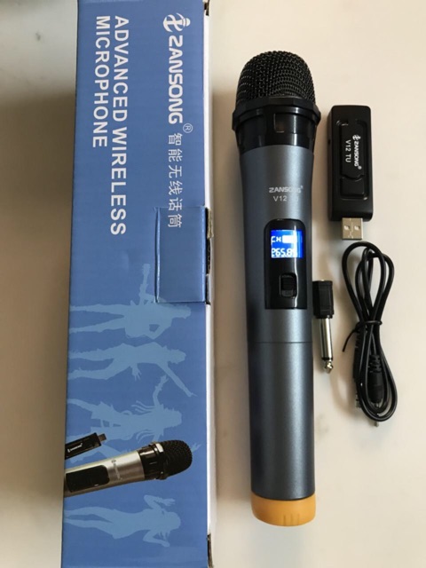 Micro karaoke không dây V12 có LCD
