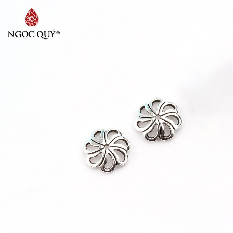 [HCM]Chụp hạt bọc hạt họa tiết hoa văn bạc - Ngọc Qúy Gemstones