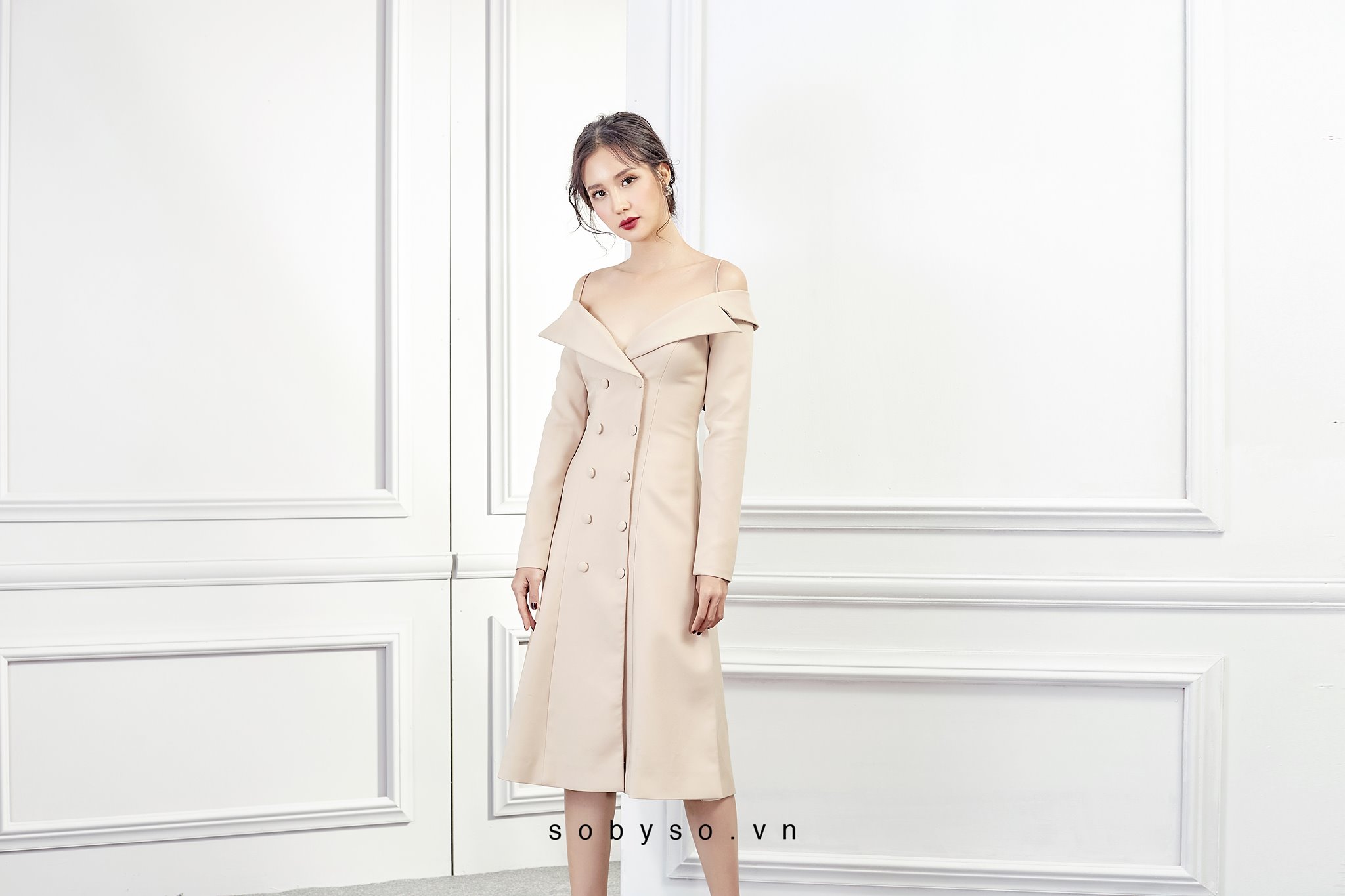SO BY SO - MIKI Đầm hai dây rớt vai