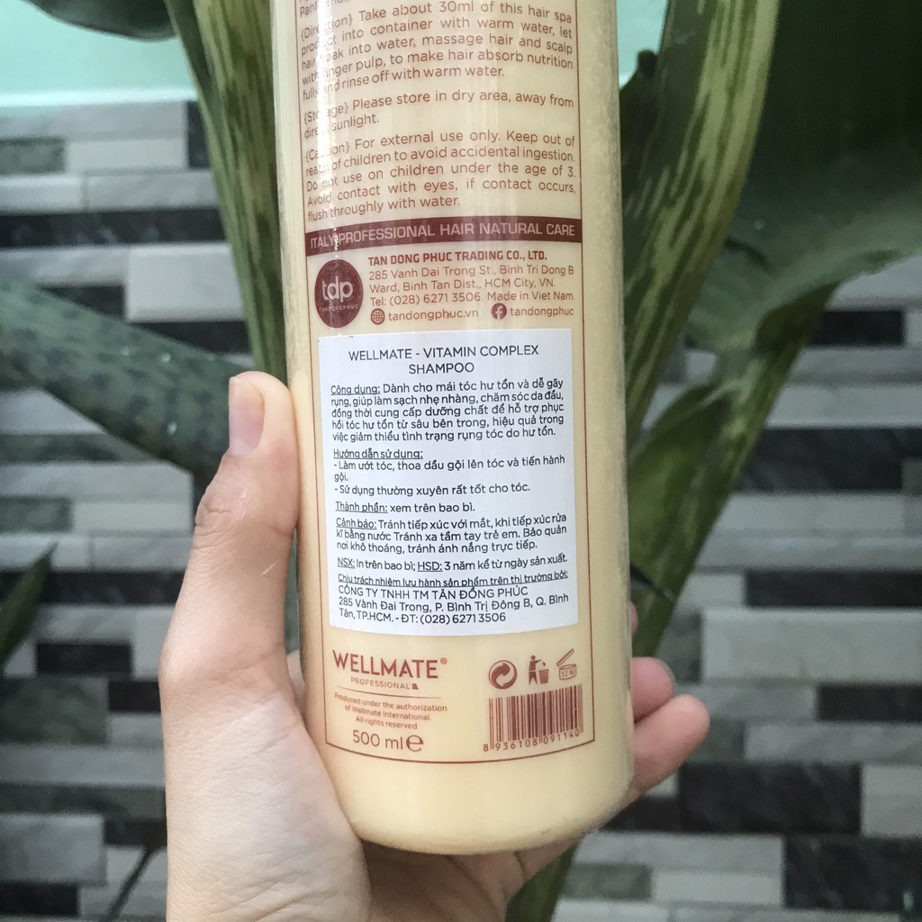 (HÀNG CÔNG TY) Dầu gội chống rụng kích mọc tóc Wellmate 500ml