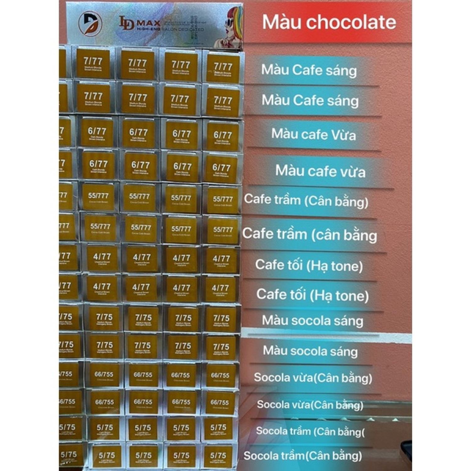 [Giá sĩ] Thuốc Nhuộm tóc LDMAX Mã Chocolate