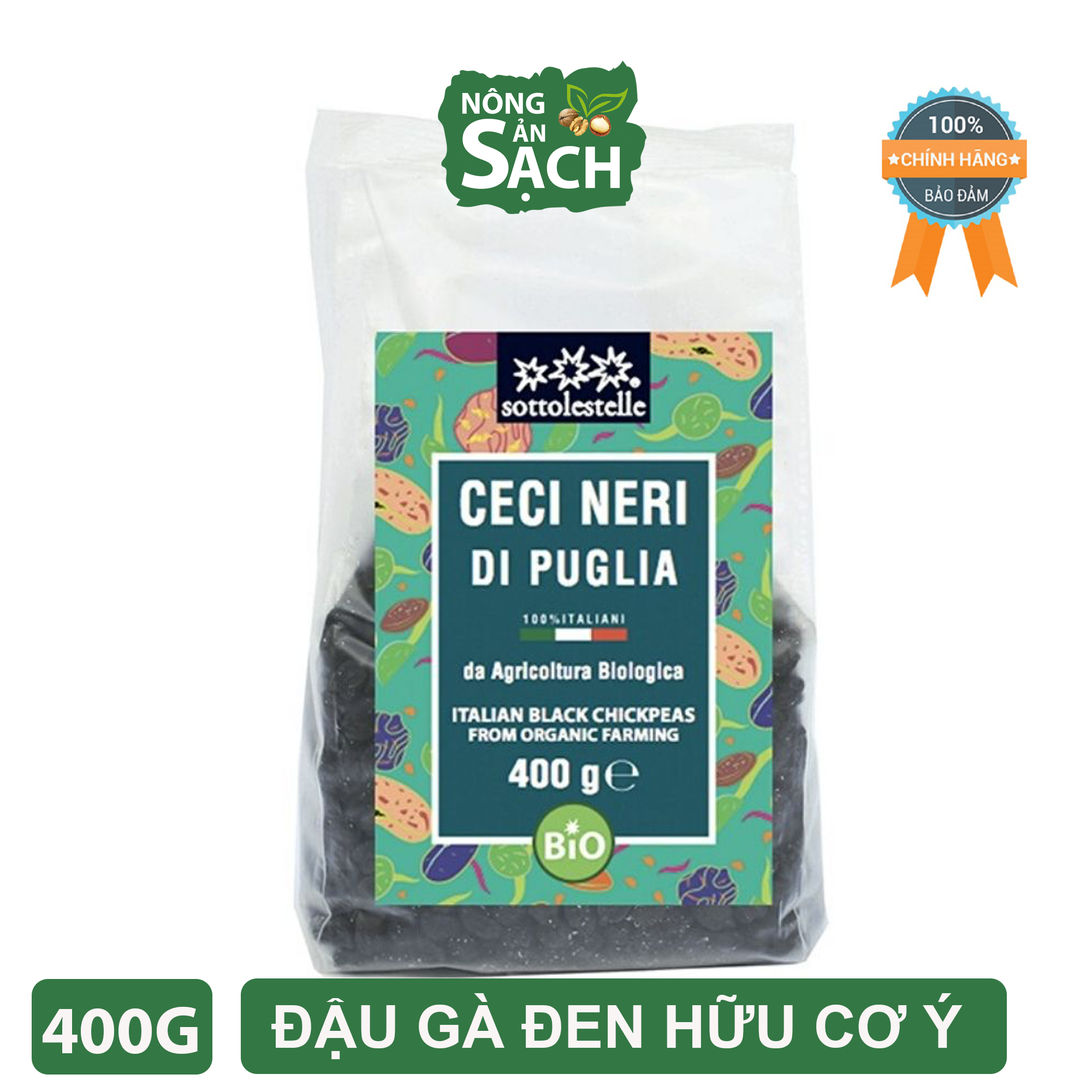 400G ĐẬU GÀ ĐEN HỮU CƠ NHẬP KHẨU Ý