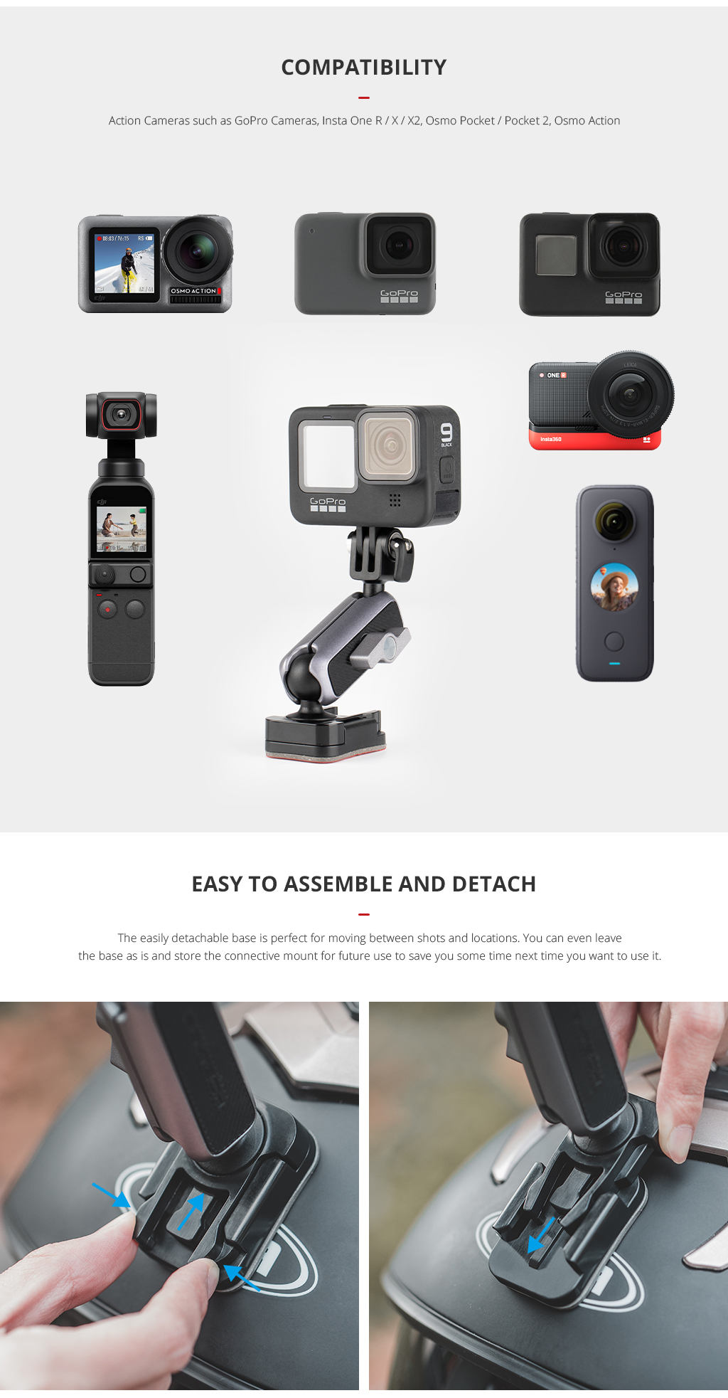 Phụ kiện  đế dán cho Action Camera - PGYTECH ACTION CAMERA ADHESIVE MOUNT - PGYTECH - Giúp lắp đặt, dán vào bền mặt để quay phim chụp ảnh, phù hợp dán lên mũ bảo hiểm, kính - Chắc chắn, bền bỉ, linh hoạt