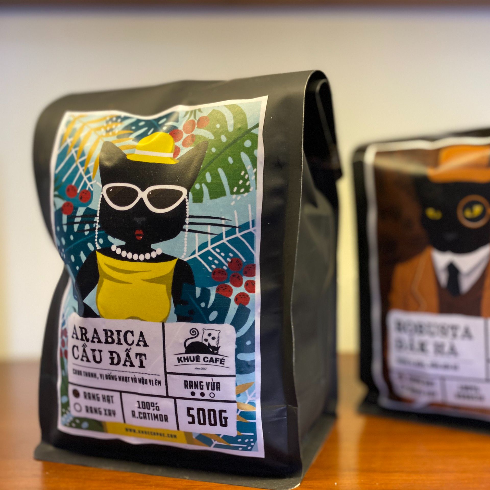 Cà phê pha máy, pha phin Arabica Cầu Đất rang mộc nguyên chất từ Khuê Cà phê