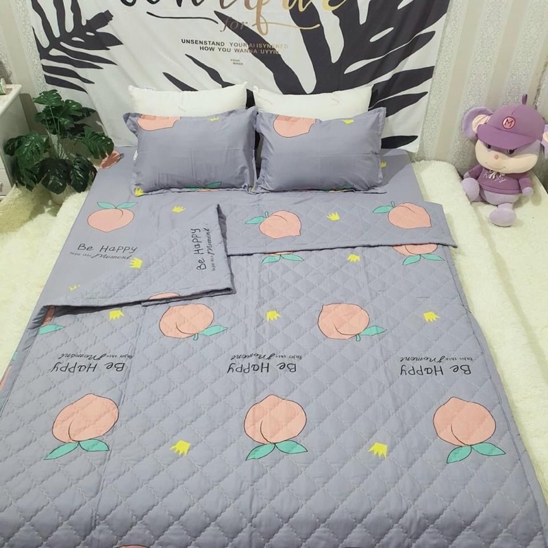 Set chăn hè 5 món cotton poly kích thước 1m2