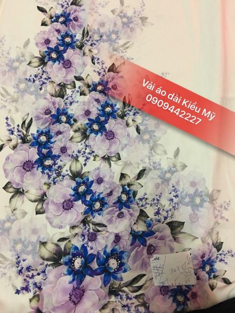 [HCM]Vải áo dài in hoa lan