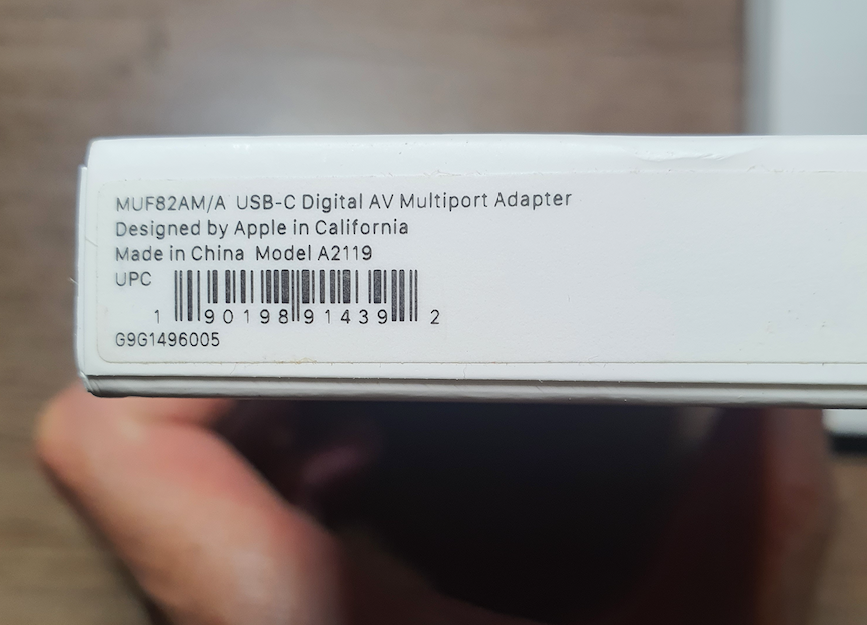 Cáp chuyển HDMI Apple - Apple USB-C Digital AV Multiport Adapter - MUF82AM/A (A2119)