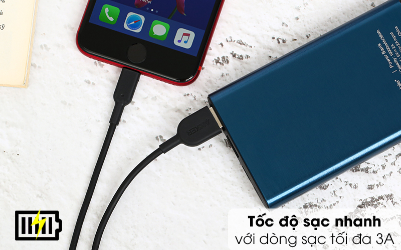 Cáp Lightning MFI 0.9m Anker Powerline II A8432 ( Like New )