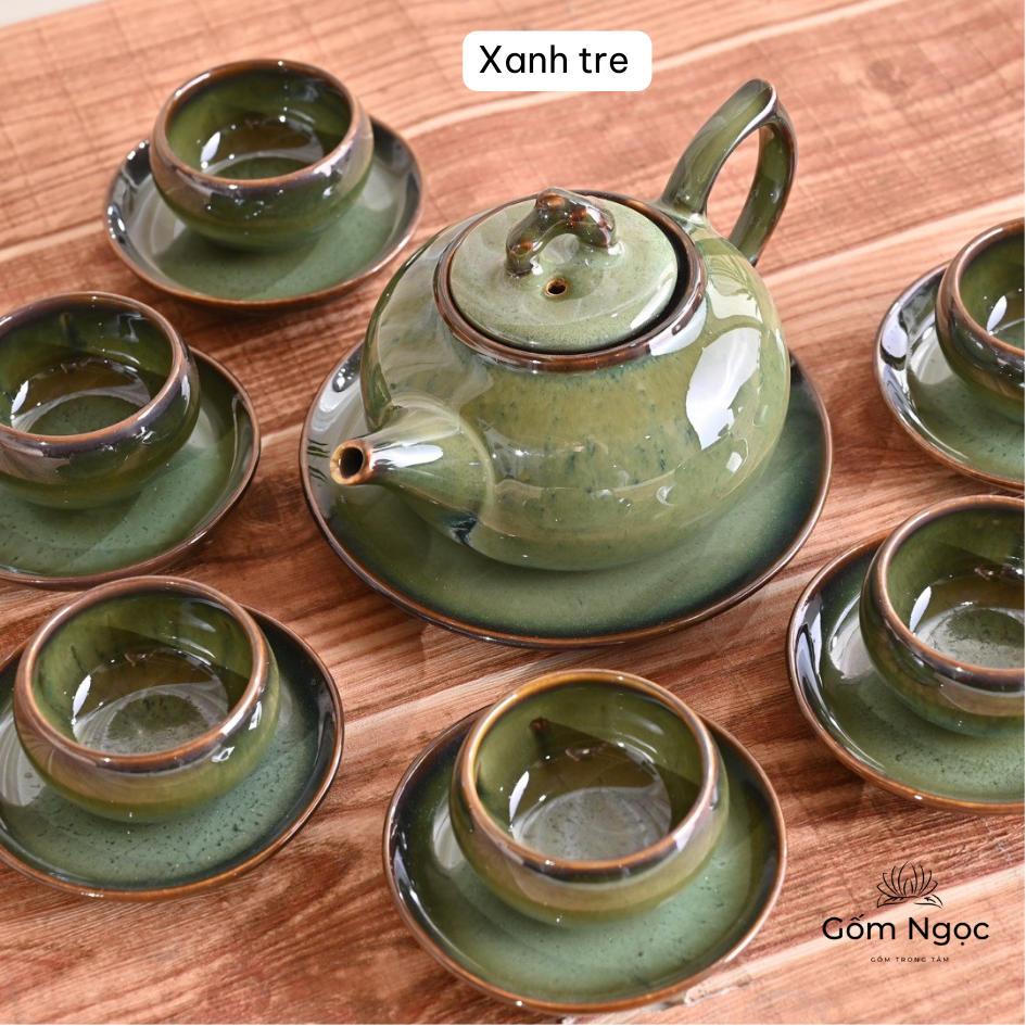 Ấm chén hãm trà pha chè dung tích 350ml, 600ml gốm sứ Bát Tràng
