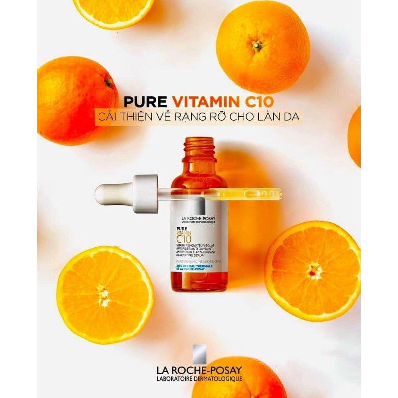 Tinh chất serum sáng da chống nhăn mờ thâm vitamin c la roche posay c10