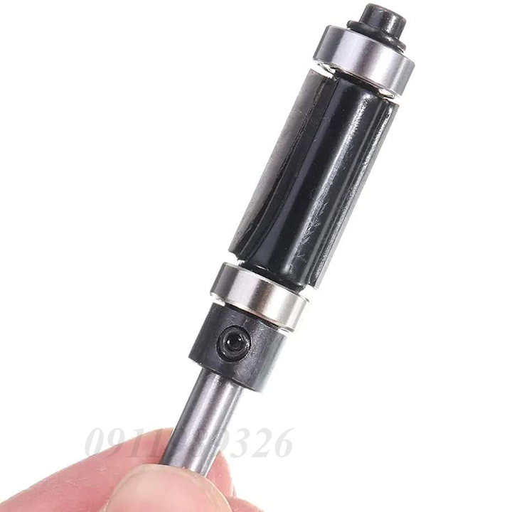 Mũi phay gỗ mũi soi thẳng 2 bi bo cạnh cốt 6.35mm