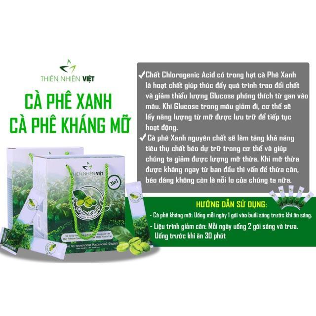 SỈ 10 HỘP CÀ PHÊ XANH GIẢM CÂN ( HỘP 10 GÓI)