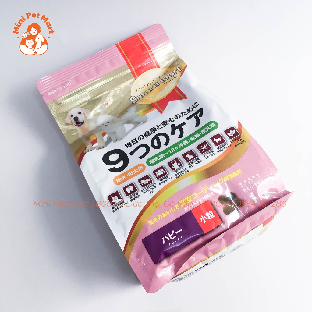[HCM]Thức ăn hạt khô cho chó con SMARTHEART GOLD 1kg
