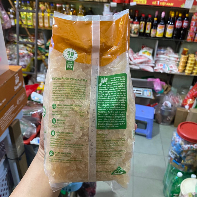Đường Phèn Cô Ba Trắng/vàng 1kg - CTY BÁT MUỘI