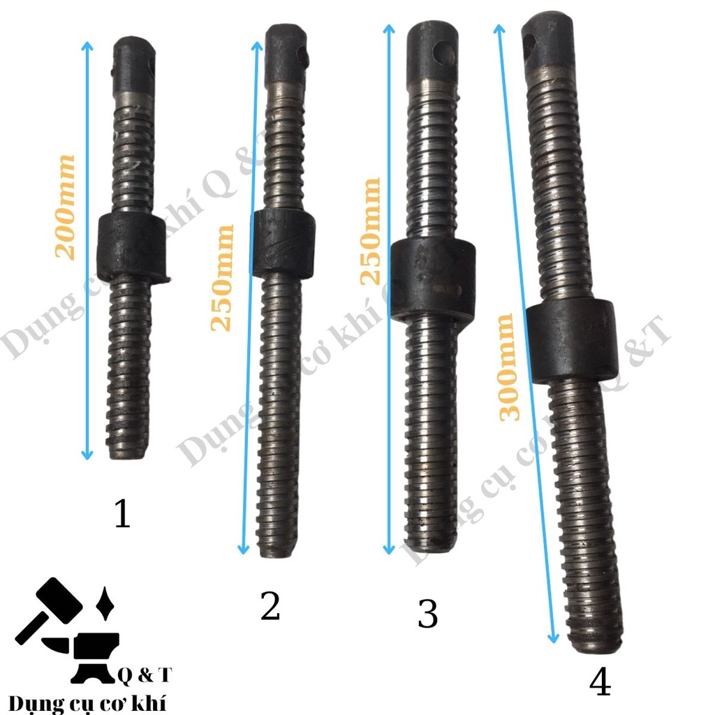 Vít me trục 20mm dài 200mm và 250mm ( có 1 đai ốc đi kèm )