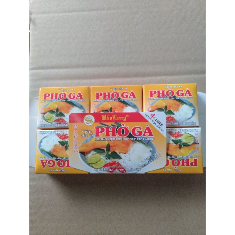 viên gia vị nấu phở gà BẢO LONG  [hộp 75g/4 viên]