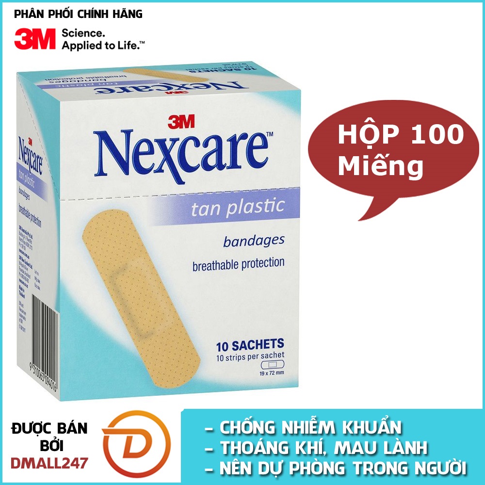 Băng keo cá nhân màu da Nexcare 3M BKCN-TAN - Dmall247, Bán chạy, chính hãng, sale làm đẹp