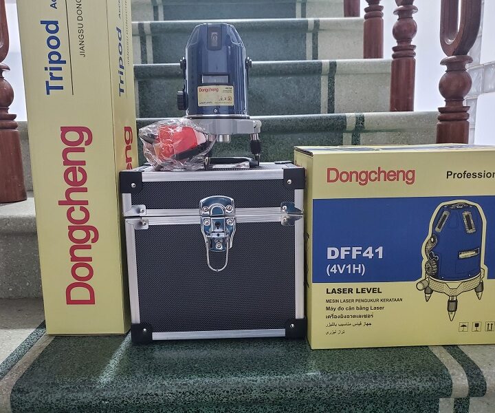 Máy Đo Laser 5 Mắt Tia Đỏ Dongcheng DFF41