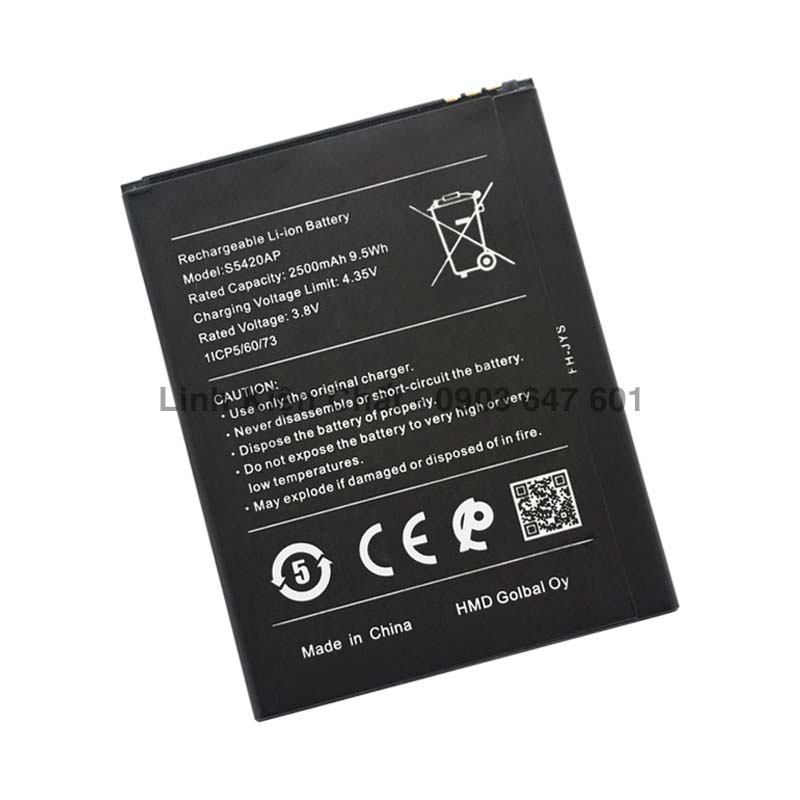 Pin cho điện thoại nokia c1 ta-1165 s5420ap 2500mah zin