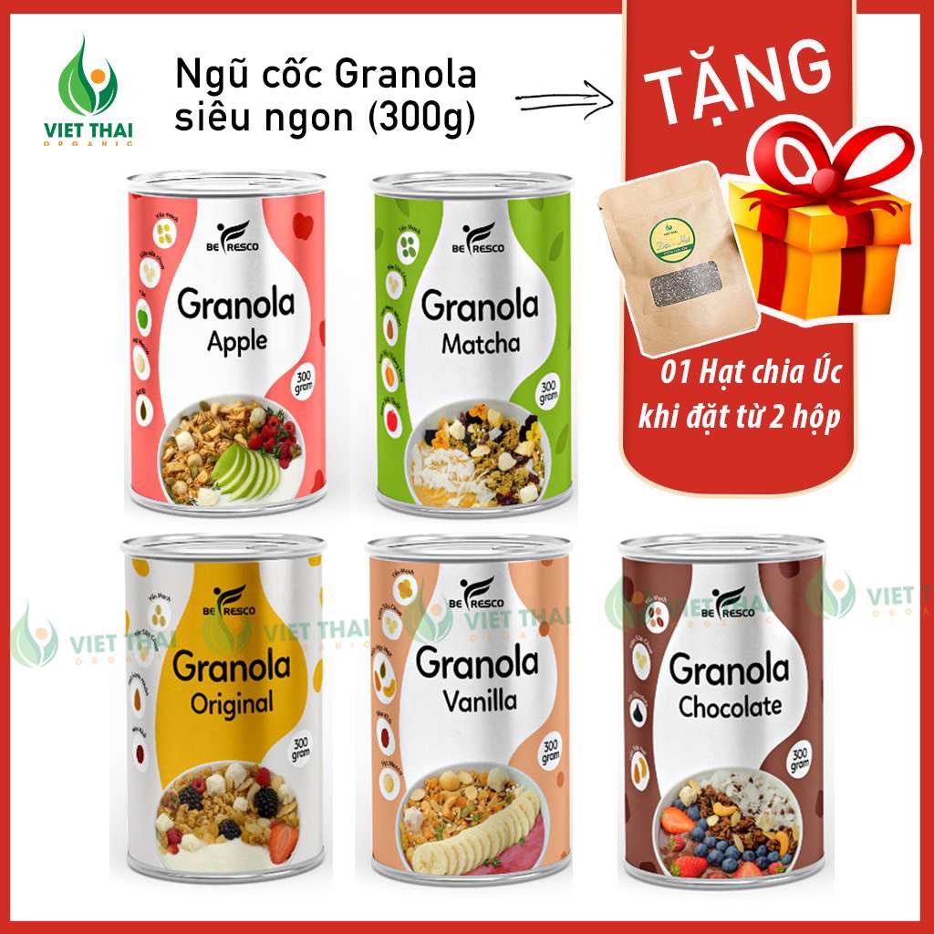 Ngũ Cốc Granola Giảm Cân Ăn Sáng Ăn Kiêng Vị Hoa Quả Trái Cây Mix Sữa Chua
