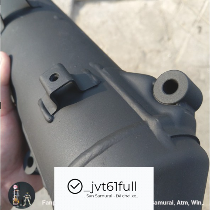 Sơn chịu nhiệt Samurai H2 màu đen nhám, sơn pô chống cháy đến 600 độ C