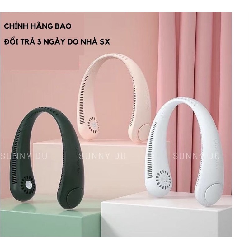 Quạt mini đeo cổ không cánh , quạt không cánh tích điện sạc usb nhiều tốc độ gió cao cấp .