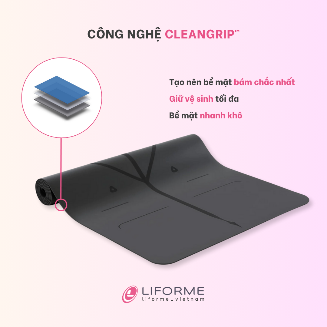 Thảm tập yoga Liforme Classic 4.2mm - Grey