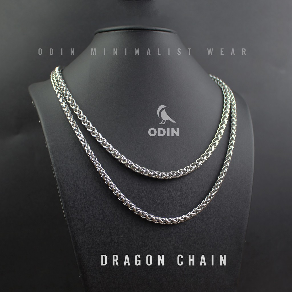 Dây chuyền dragon fin - form vảy rồng - thép titanium 316l - không gỉ - odin