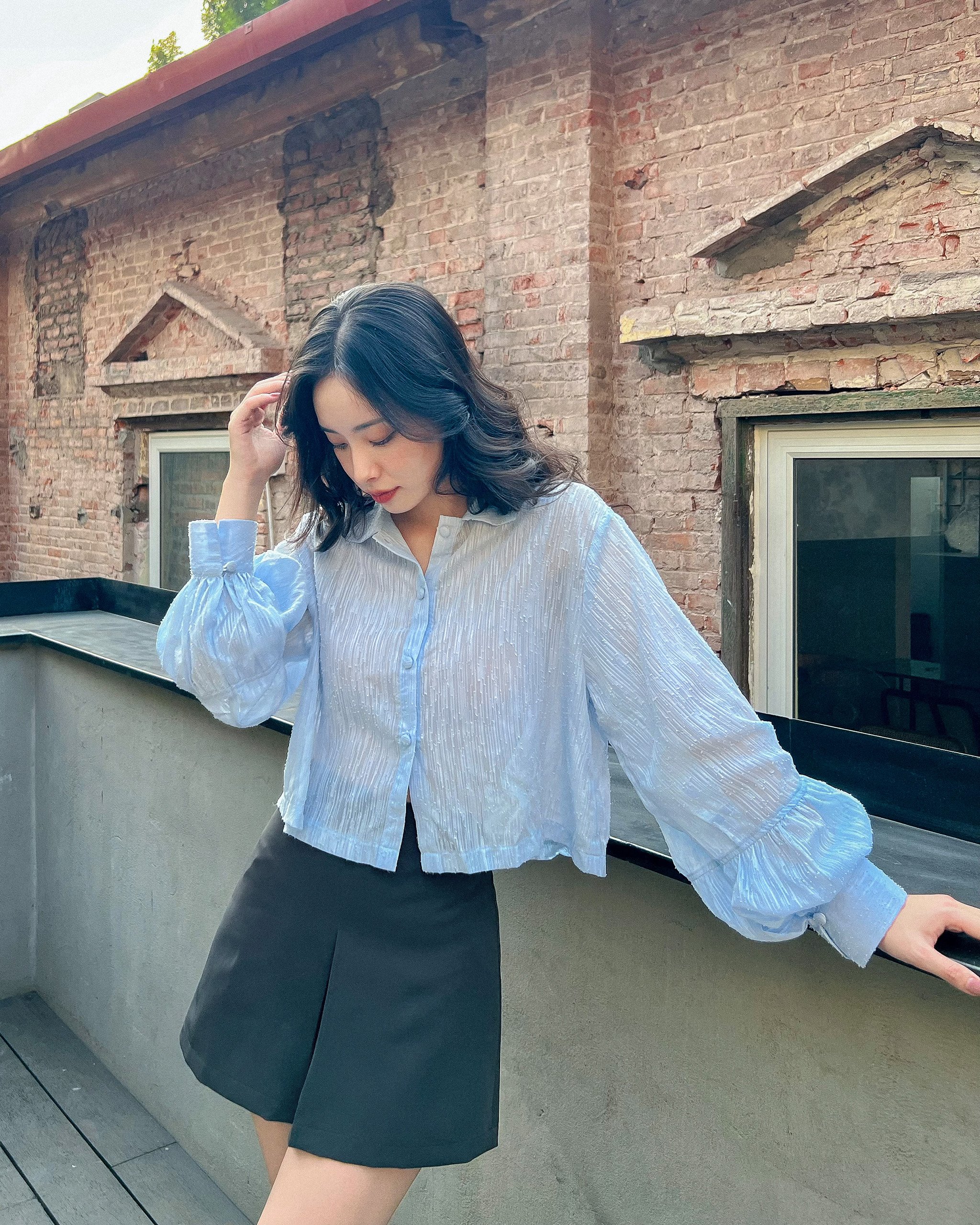 Chân váy Fabric Holic xám