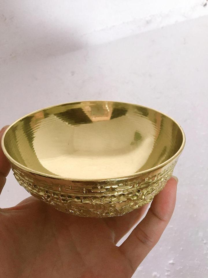 bát đũa đồng hàng đẹp đường kính 11,5cm