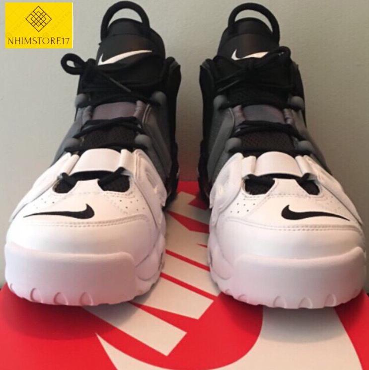 (Full box + Tặng móc khóa) Giày thể thao AIR UPTEMPO Đen Xám Trắng