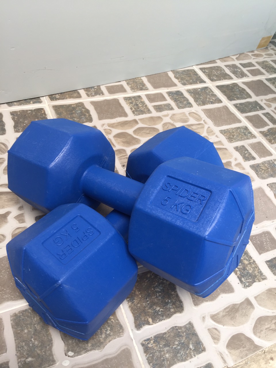 Cặp 2 tạ tay nhựa bát giác 5kg