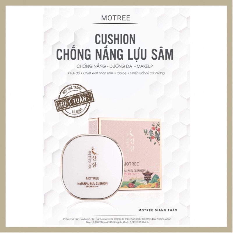 [HCM]Cushion chống nắng lựu sâm Motree 15gr spf50+++
