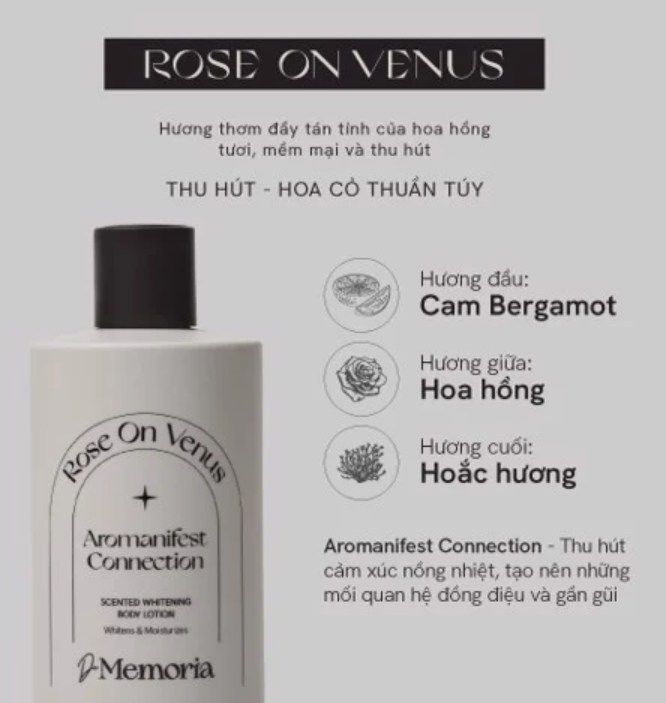 SỮA TẮM DE MEMORIA ROSE ON VENUS 300ML