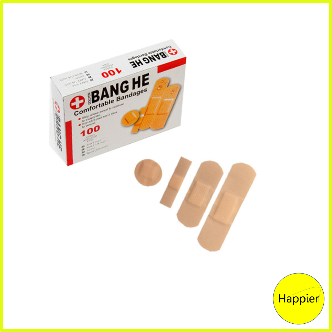 Băng keo cá nhân nhiều kích cỡ hộp 100 miếng