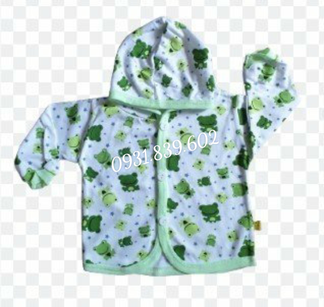 Áo khoác có nón chất cotton in hình cho bé