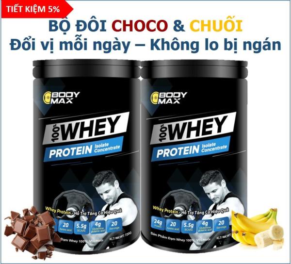 Whey Protein BODY MAX - COMBO HOP CHOCO & CHUỐI nhập khẩu