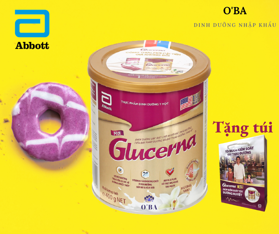 Sữa Bột Abbott Glucerna Hương Vani Lúa Mạch 400g dành cho người tiểu đường