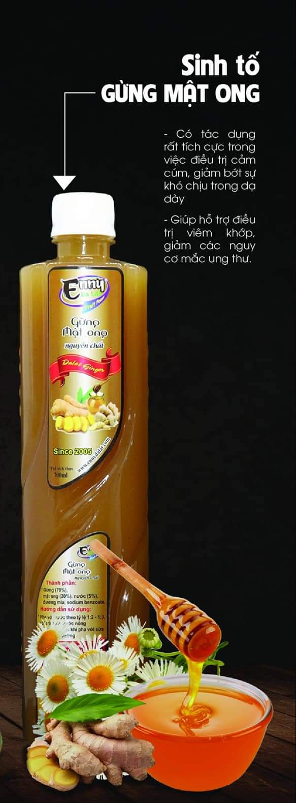 GỪNG MẬT ONG 700ml ENNY Đà Lạt