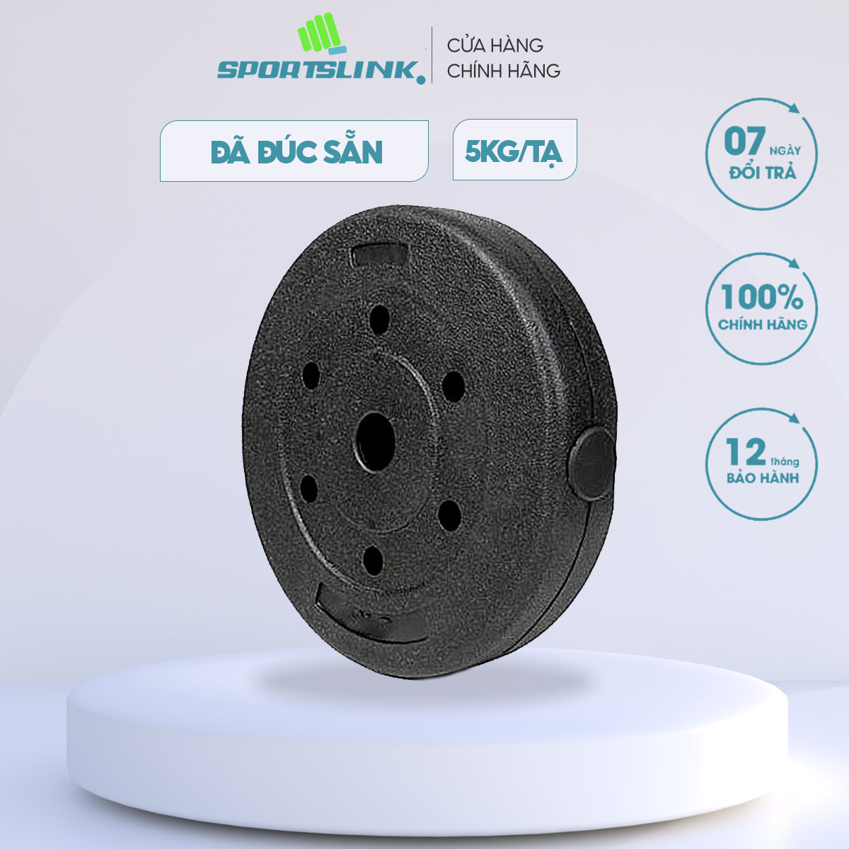 Bộ 2 Tạ Miếng Nhựa 5kg Sportslink