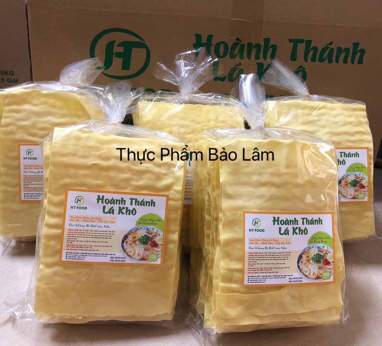 Combo 5 bịch Hoành thánh lá khô x 500g (2,5kg)