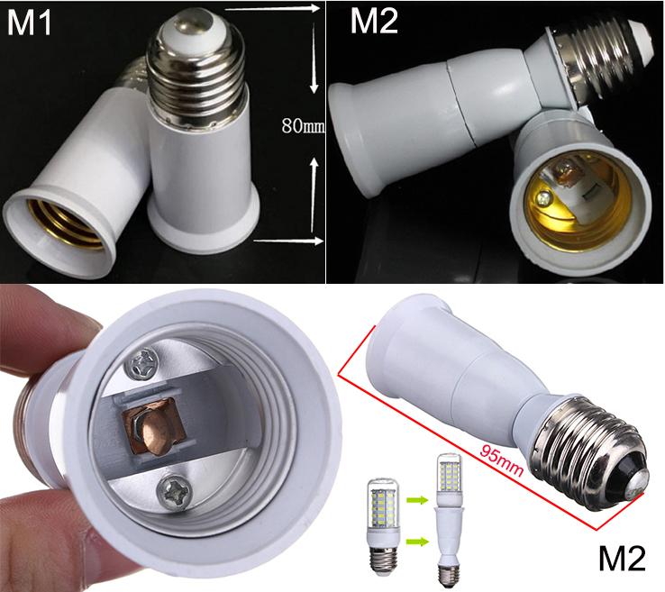 Đầu nối dài đui xoáy E27 - Dài 65mm