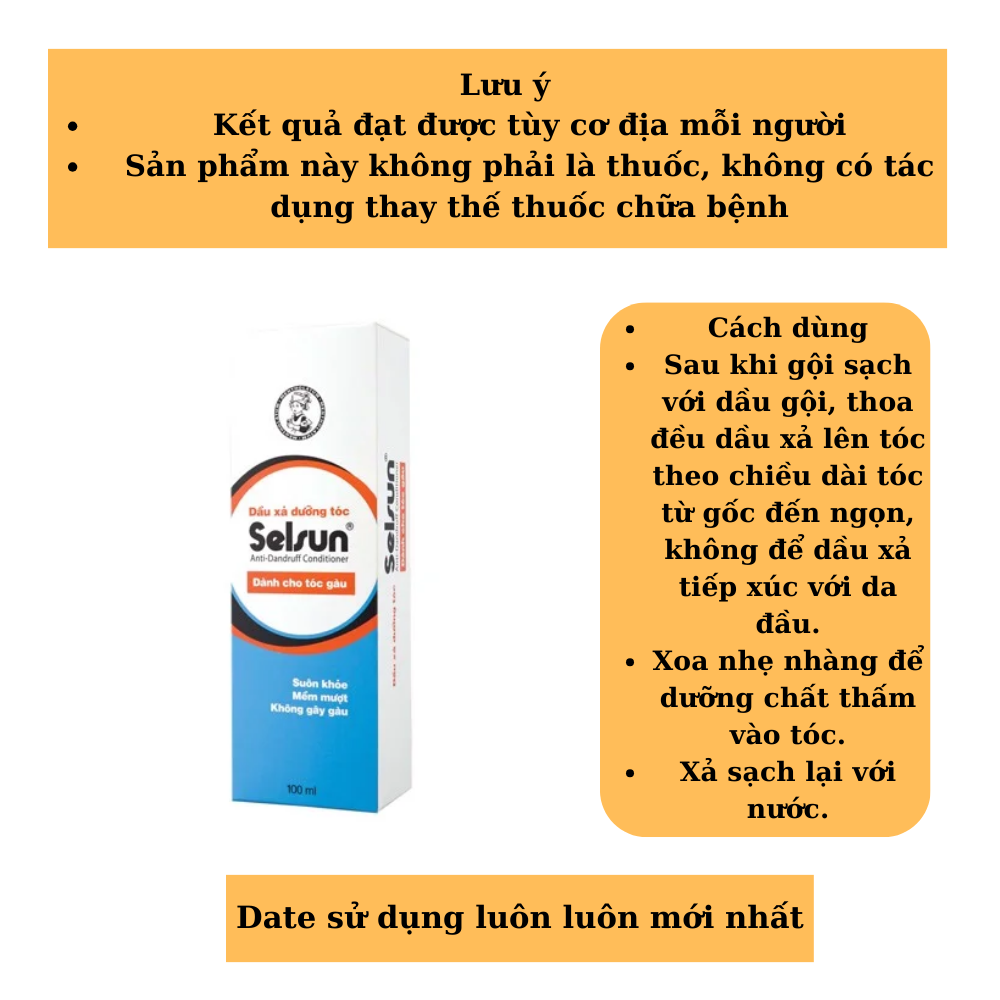 [HCM]Dầu xả dưỡng tóc Selsun Anti-Dandruff Conditioner 100ml