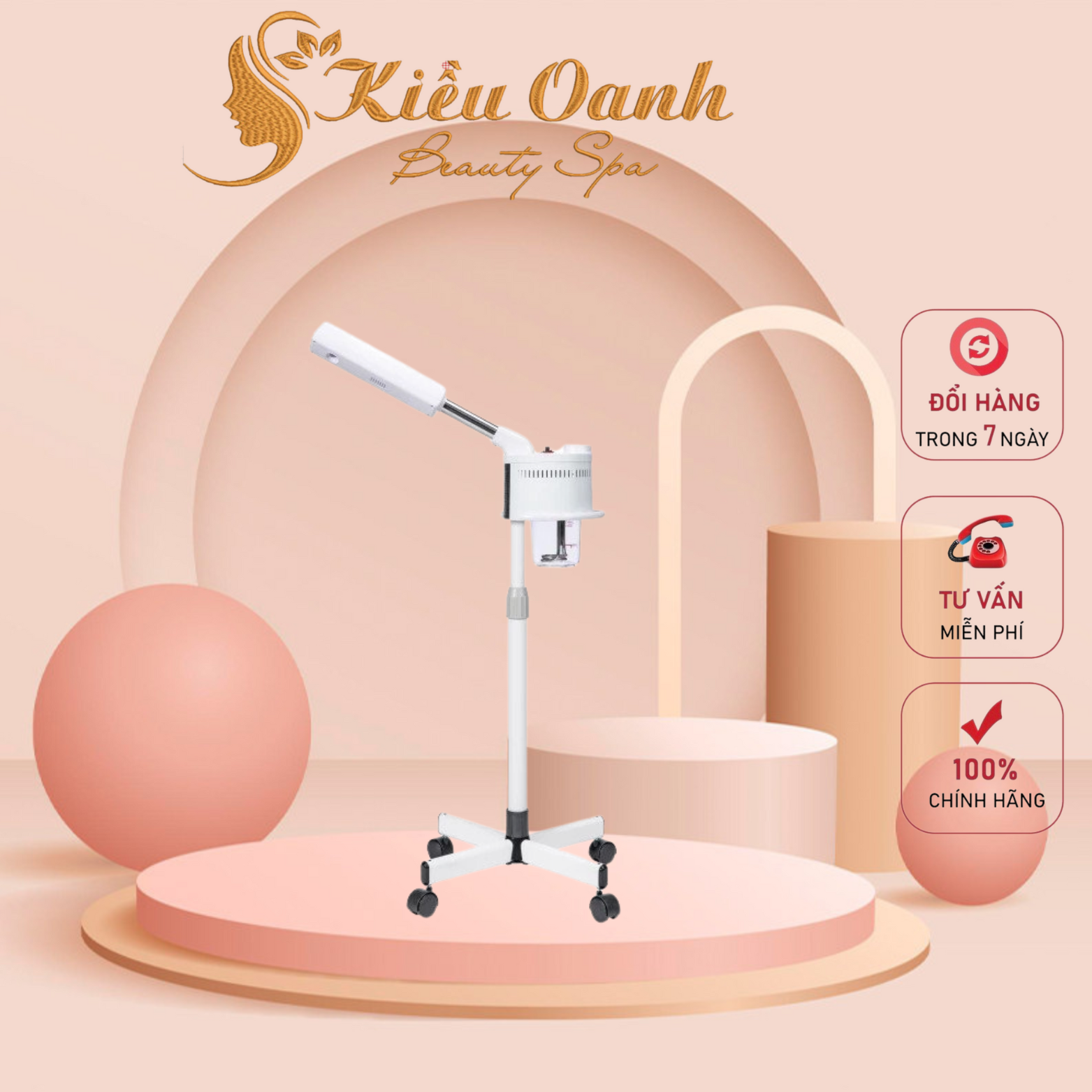 Xông 1 cần nóng, máy xông hơi mặt 1 cần nóng cho spa hd 707