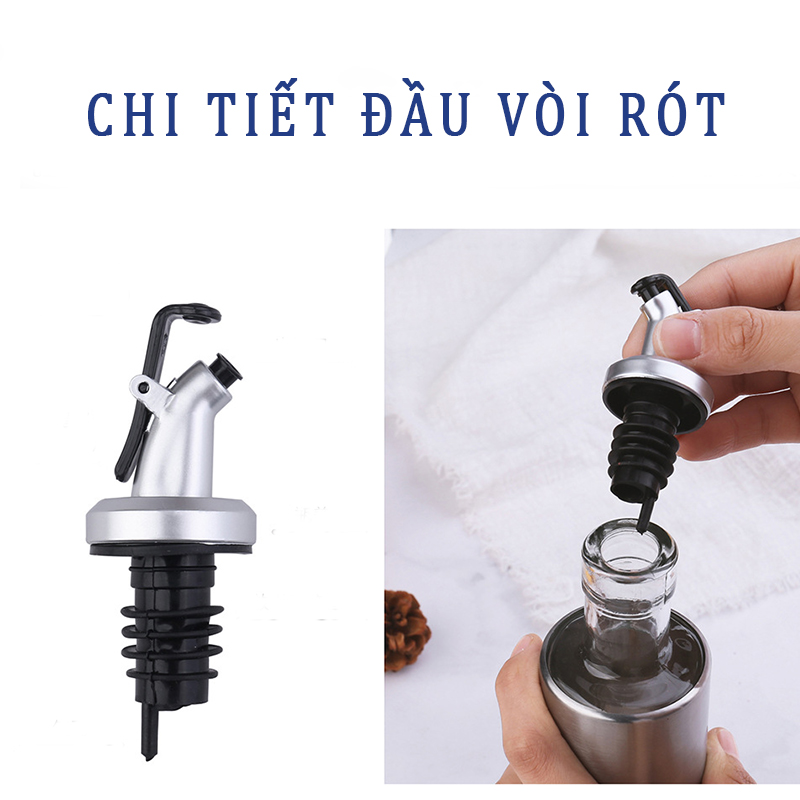 Chai chiết dầu ăn bọc inox cao cấp