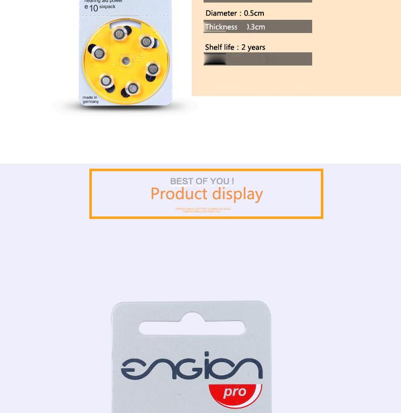 Pin máy trợ thính 10 made in germany vỉ 6 viên ( pin PR70)