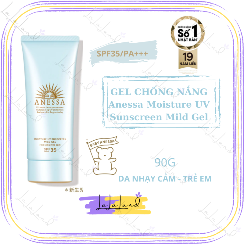 Gel Chống Nắng Anessa Cho Da Nhạy Cảm & Trẻ Em 90g Moisture UV Sunscreen Mild Gel (For Sensitive Skin) SPF35/PA+++ cao cấp