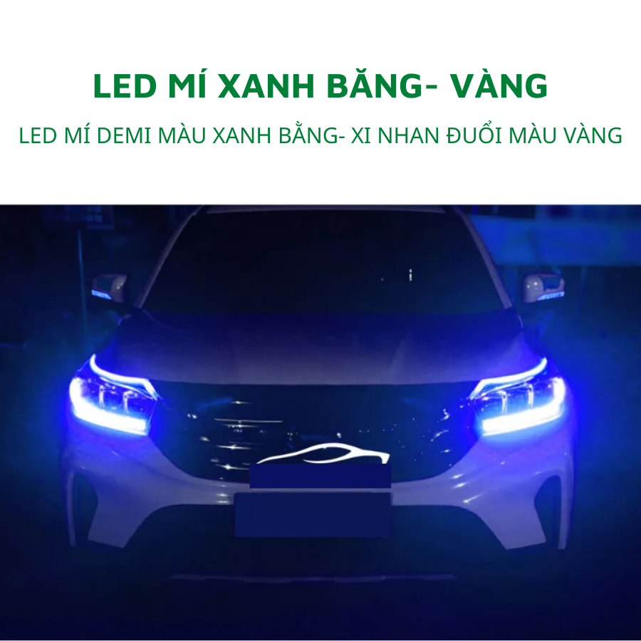 Bộ 2 dây đèn led mí ô tô xe máy chống nước độ xi nhan nháy đuổi kiểu audi / demi xe máy, ô tô - nguồn 12v